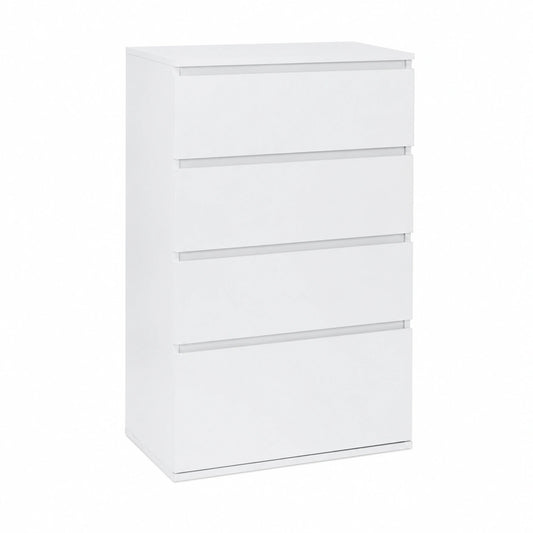 Cassettiera a 5 Cassetti in Legno Bianco 60 cm - Design Moderno