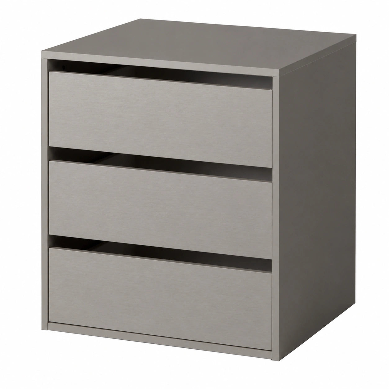 Cassettiera Interna Grigia con 3 Cassetti per Armadio, Guide in Metallo, 58x59x51cm, Made in Italy