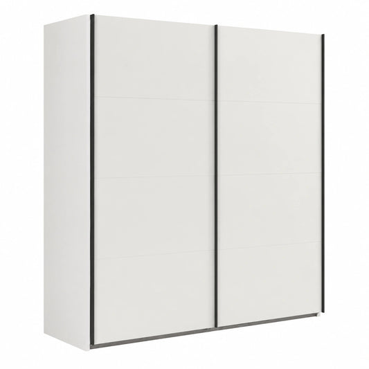Armadio a 2 Ante Scorrevoli Bianche per Camera da Letto 250x223x67 cm - Made in Italy