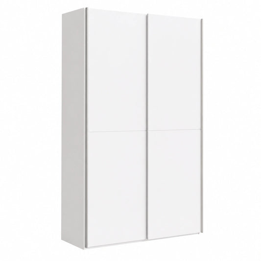 Armadio in Laminato con Ante Scorrevoli e 6 Ripiani, 120x191x42 cm