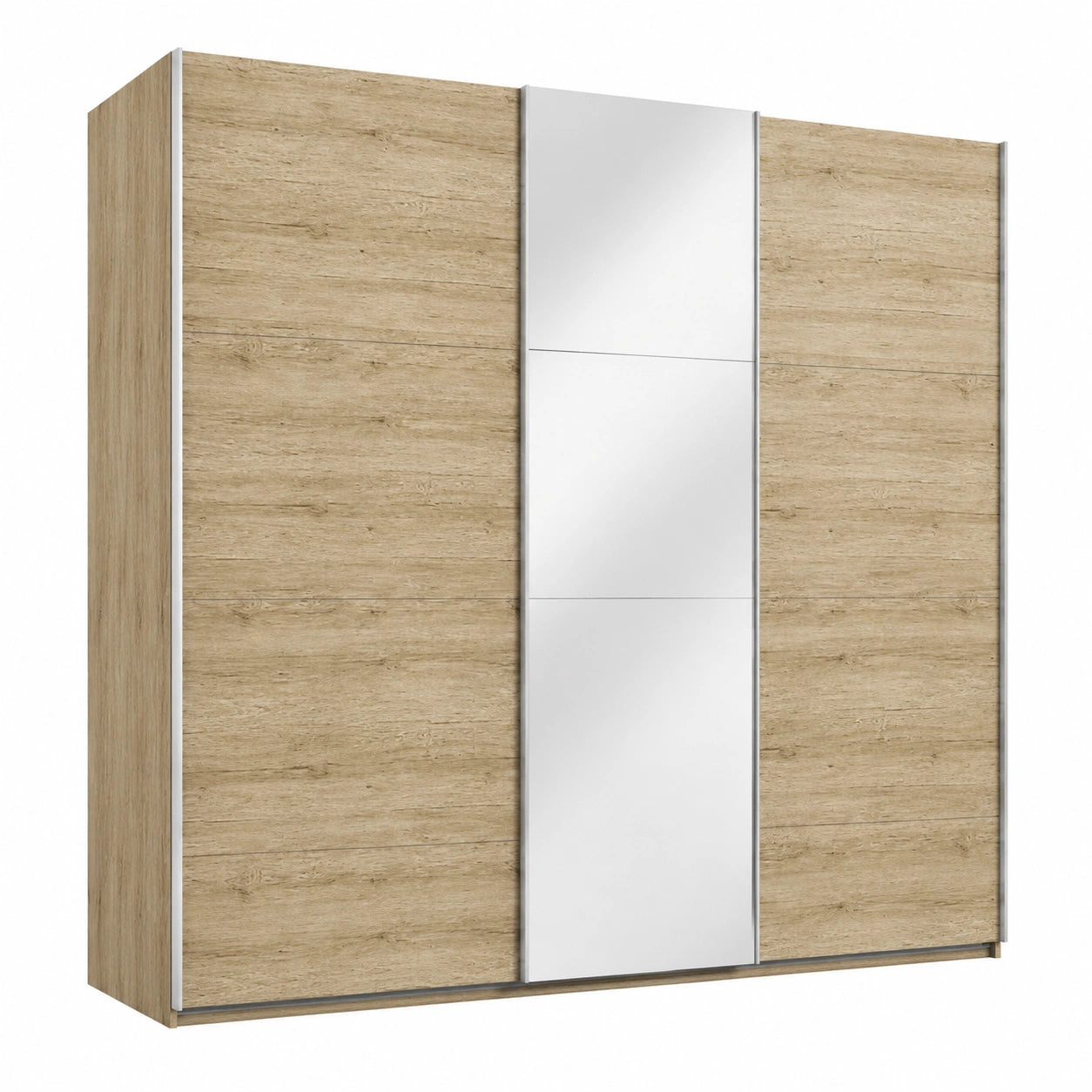 Armadio Scorrevole Santiago in Rovere Sanremo Chiaro, 261x210x59 cm