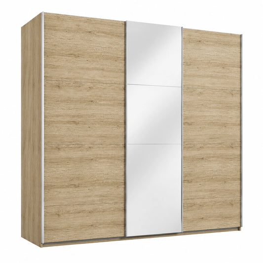 Armadio Scorrevole Santiago in Rovere Sanremo Chiaro, 261x210x59 cm