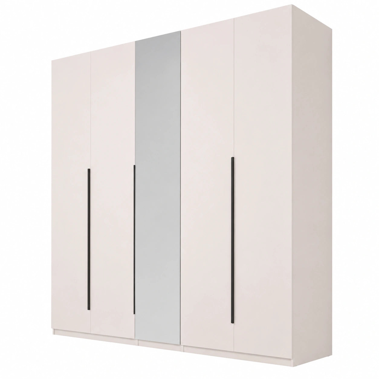 Armadio Composad FAVORITA 5 Ante con Specchio, Grigio Cashmere, 229,8x222,6x63,3 cm